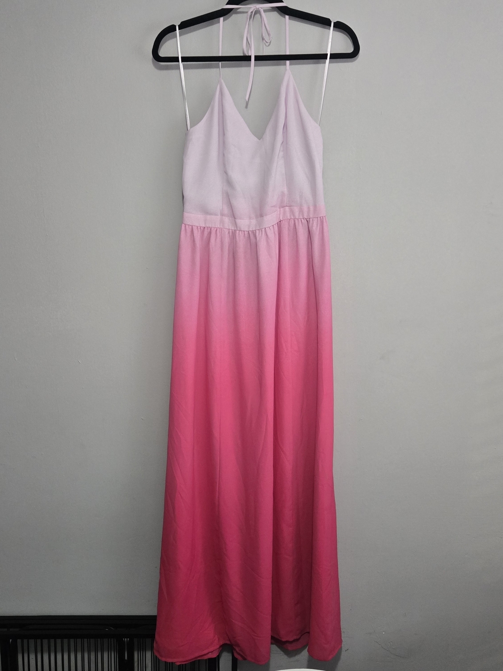 Express Lilac Smocked Bodice Halter Dress
